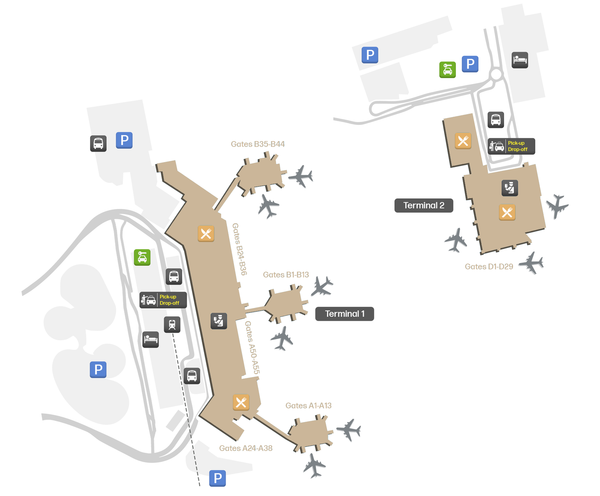 Milan Airport terminal map